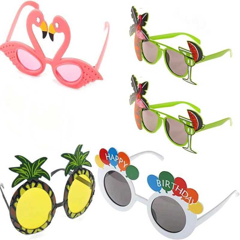 Sunglasses Pineapple Sunglasses Beach Party Novelty Flamingo Party Decorations Funny Glasses Wedding Birthday Gift Hawaiian Event Supplies H241213