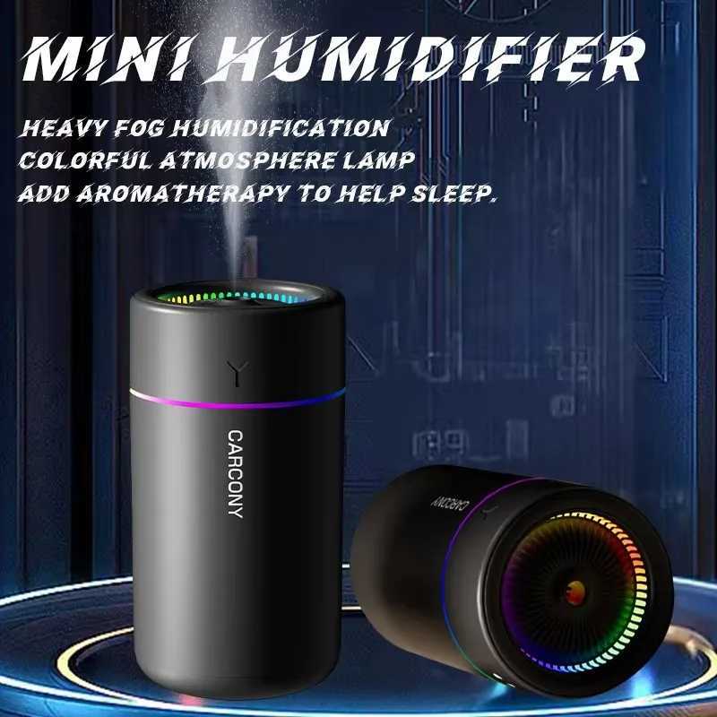280ML Mini Portable Humidifier USB With LED Lamp Aroma Diffuser Desktop Indoor Household Mute Air Atomization HumidifierXJ241213