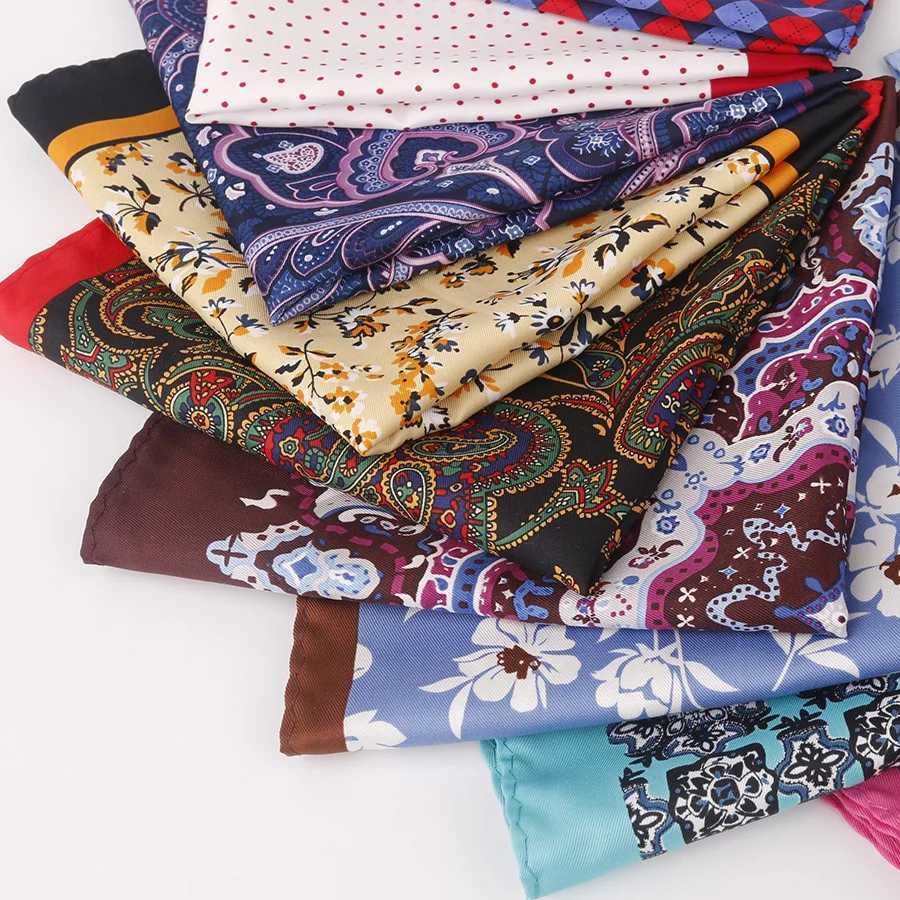 Linbaiway Womens Handkerchief for Mens Big Silk Scarf Mens Pocket Towel Square Scarf Chest Towel for Wedding Custom W241213