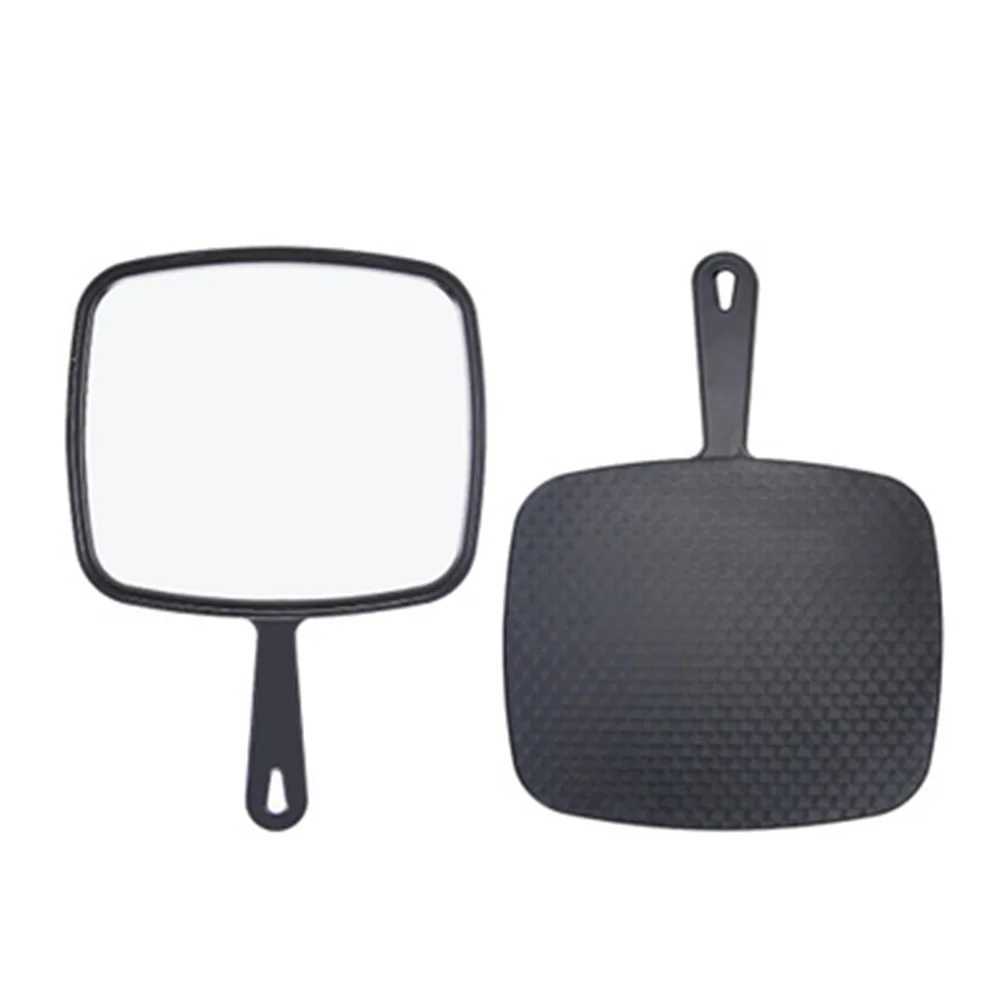 1pc Handheld Makeup Mirror Salon Barber Handheld Mirror Hairdresser Haircut Mirror With Handle Mirror 32x23cmXJ241213