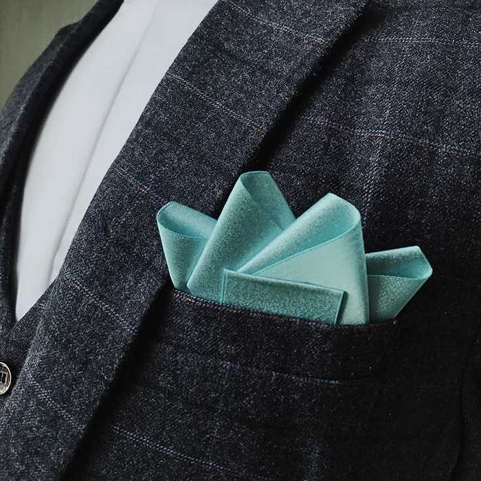 Fashion Set Pocket Square Mens Chest Towel Hanki Mens Solid Pre Folding Black Navy Blue Hanki Classic Set Mens Handle W241213