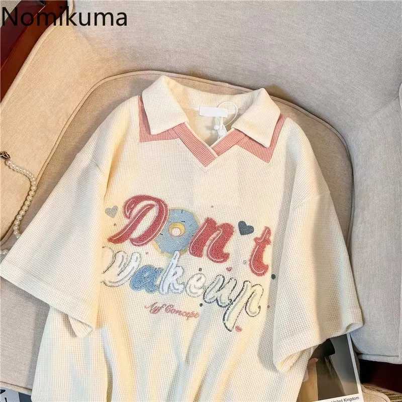 Women's Two Piece Pants Fashion Summer Two Piece Sets Womens Clothing Embroidery Letter Tshirts Tops Casual Shorts Outfits Preppy Style Loose Y2k