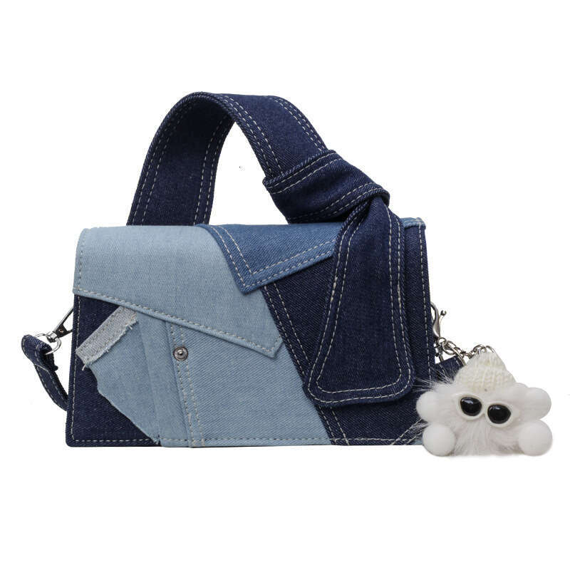 UR Simple Denim Small Square for Women 2023 New Style Trendy High end Versatile Fashion Single shoulder Women's Bag
