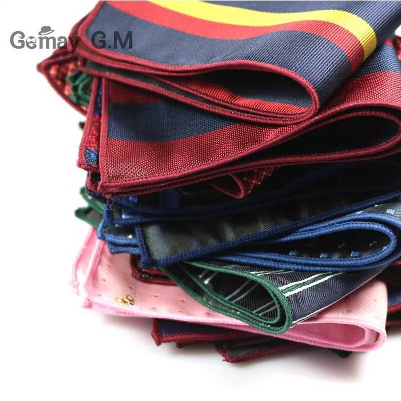 Mens set polyester handle head woven floral pocket square Hanji chest towel formal striped wedding pocket square Hanji W241213