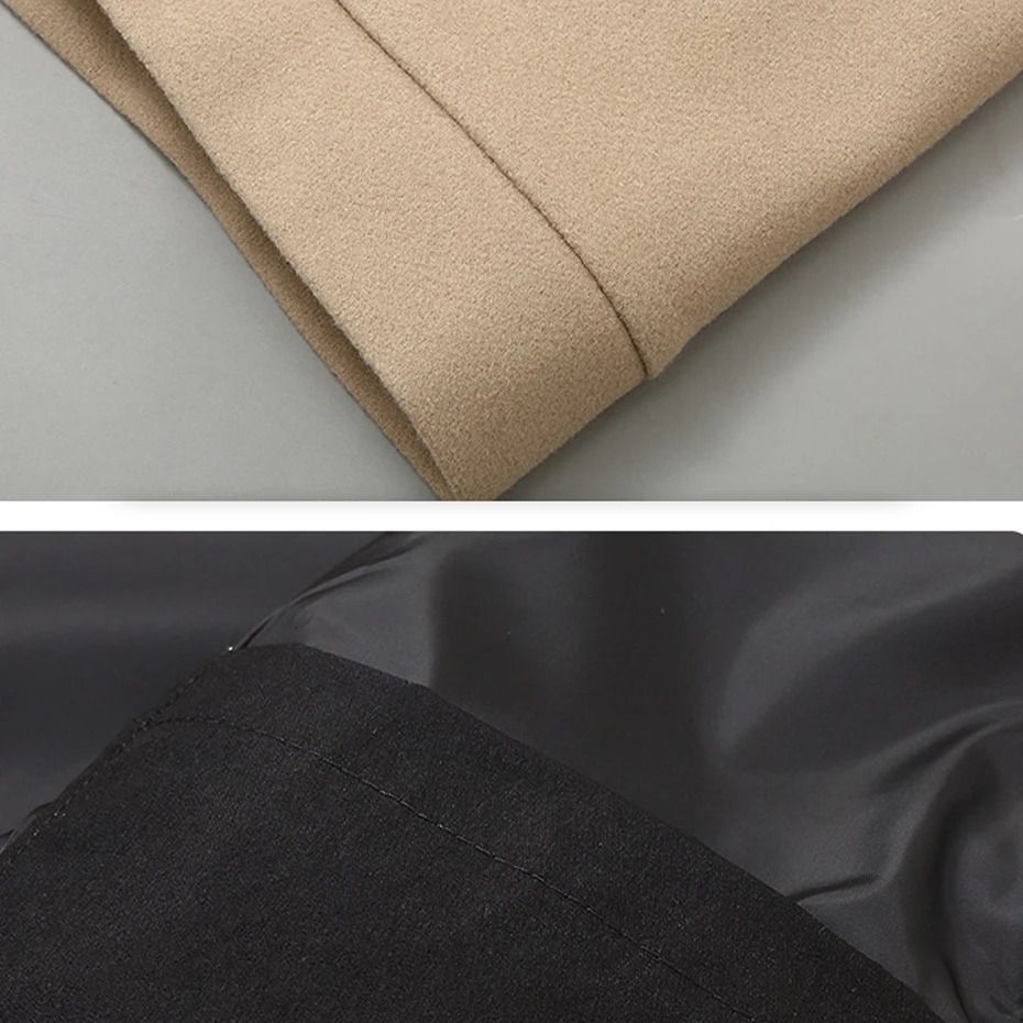 Black Wool Coat Men Plus Size 10XL 12XL Jackets Coats Autumn Winter Button Jacket Male Outerwear Big 241213