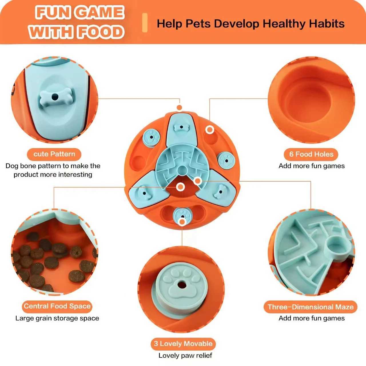 New arrival of pet supplies pet puzzle toys dog food puzzle feeders toys for IQ training psychological enrichment slow food dog bowls X241213