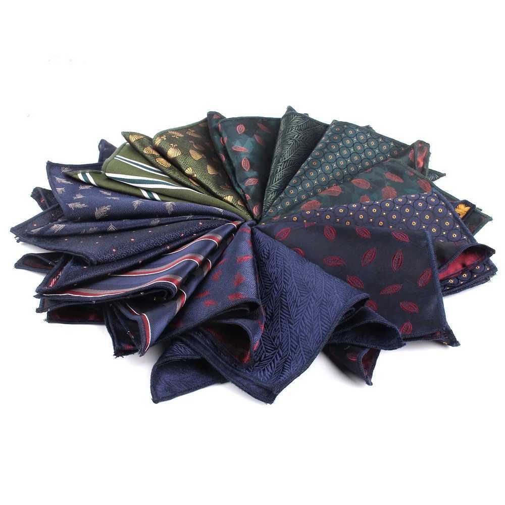 New Striped Pocket Square For Men Women Suits Chest Towel Hanky Wedding Hankies Mens Handkerchief Floral Pocket Towel For Gifts W241213