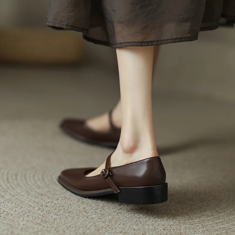Fedonas Concise Women Pumps Office Womens Casual Low Heels Mixed Colors Mary Janes Shoes Womens Spring/Summer Collection 241213