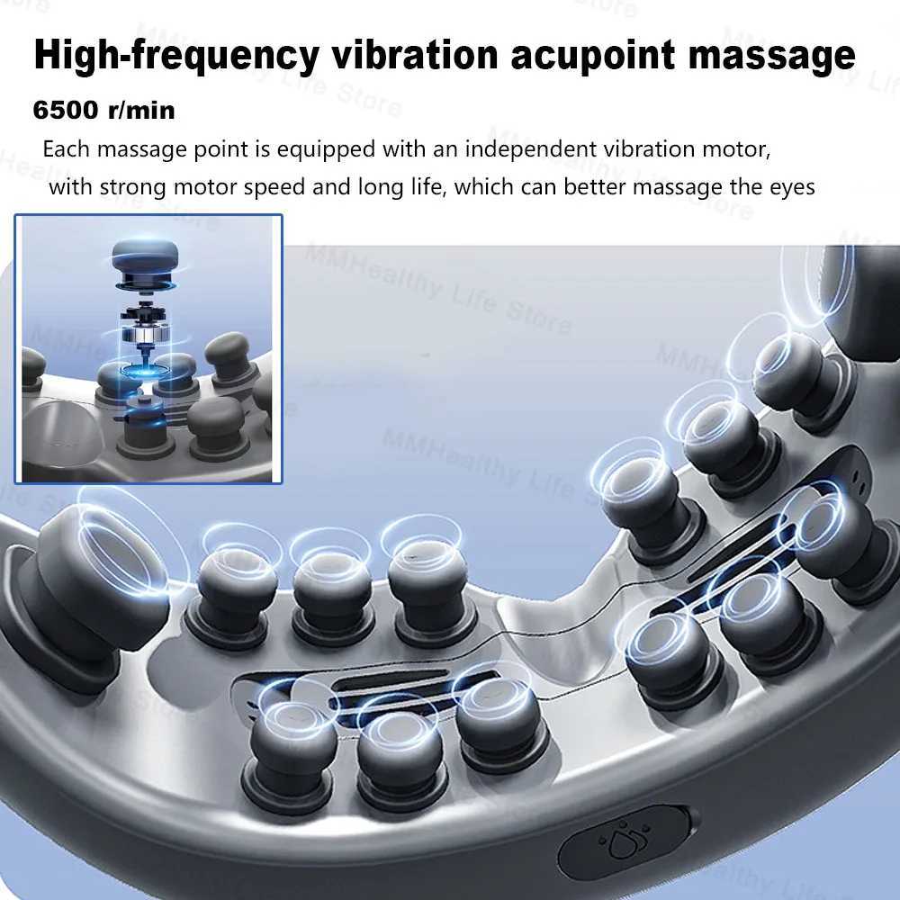 Electric Steam Eye Massager Vibration Atomization Eye Massager Kneading Massage Eyes Bluetooth Relieve Eye Fatigue Massage Relax W241213
