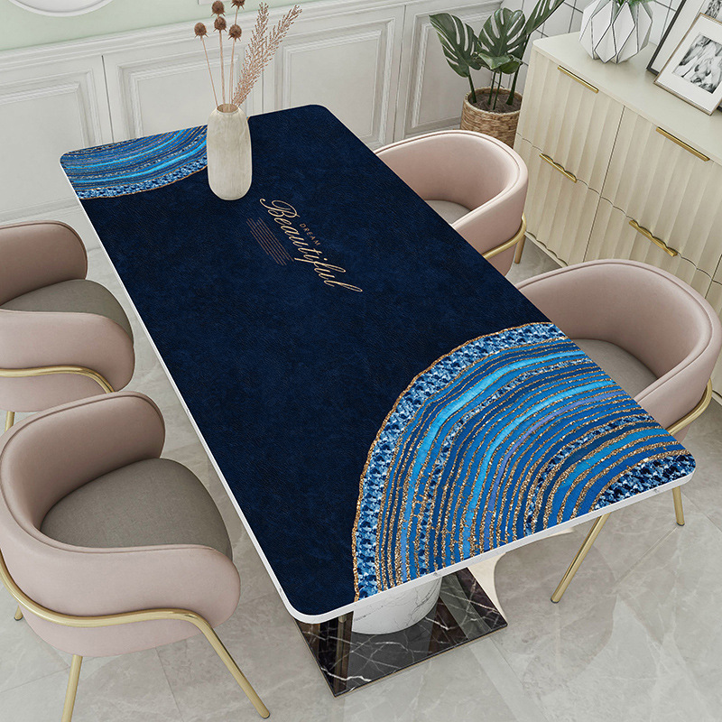 Waterproof, Oil Resistant, Heat-Insulating, And Heat-Resistant Tablecloth, Non Slip Premium Leather Dining Table Mat LN726