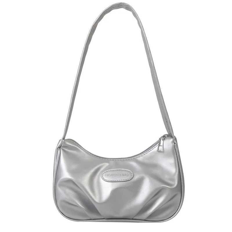 Simple Fem Fiable Underarm Bag Shoder Bag Solid Color Small Square Bag Design Pleated Bag Handbag Z250318