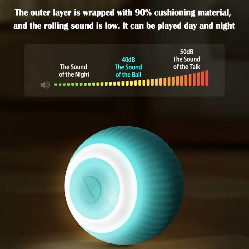New Smart Auto-Rolling Electric Dog & Cat Ball Toy for Interactive Indoor Play ZZ