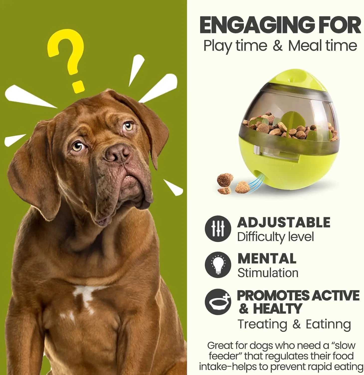 Dog food ball adjustable dog food dispensing toy interactive food puzzle ball pet slow feeding ball X241213