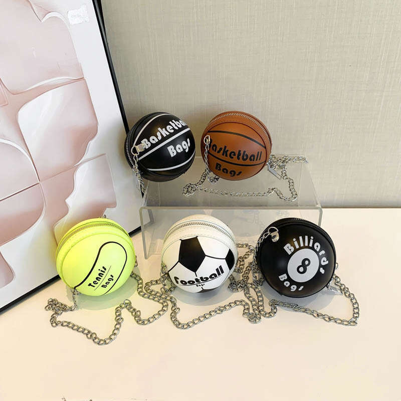 Mini bag for women super popular basketball football women's chain crossbody small round bag, 2024 temperament versatile new trendy clothing ins