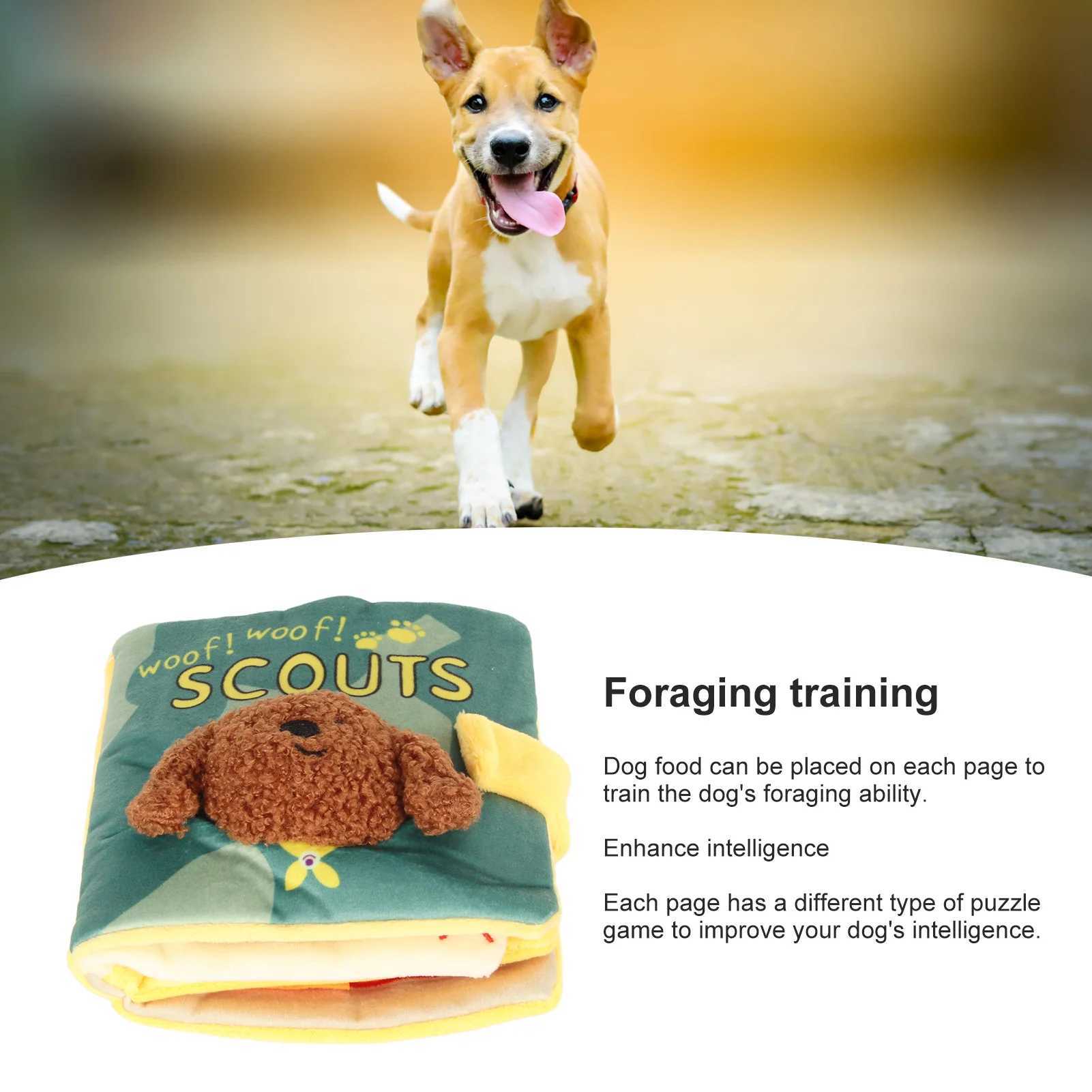 Puppy Snuffle Book Plush Dog Puzzle Book Dog Sniffing Training Book Toy X241213