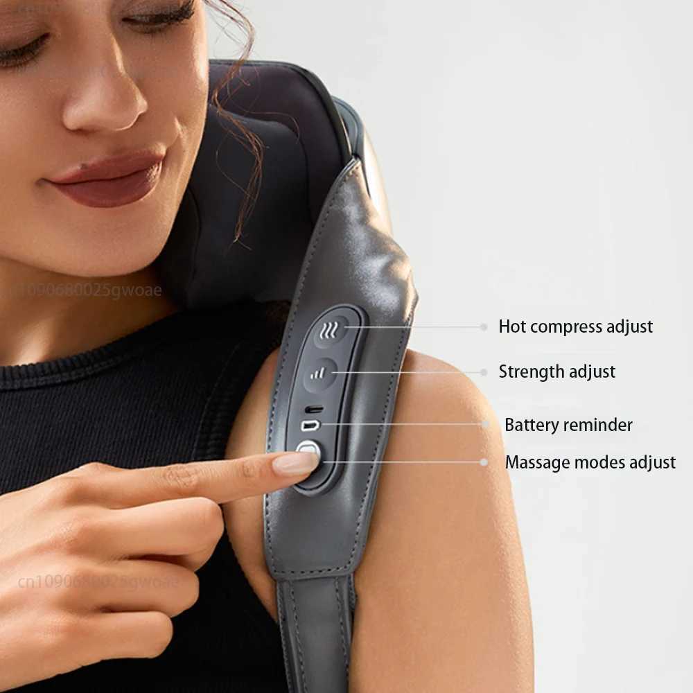 Finger pressure Cervical neck massager neck muscle stimulator shoulder massager Kneading Masajeador red light therapy massager W241213