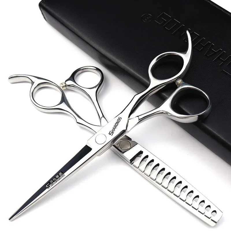 New Arrival SHARONDS Professional Hairdressing Scissors 6 Inch hairdresser Dedicated clippers Barber Specificlied thin Shears Hair Cutting Z241213