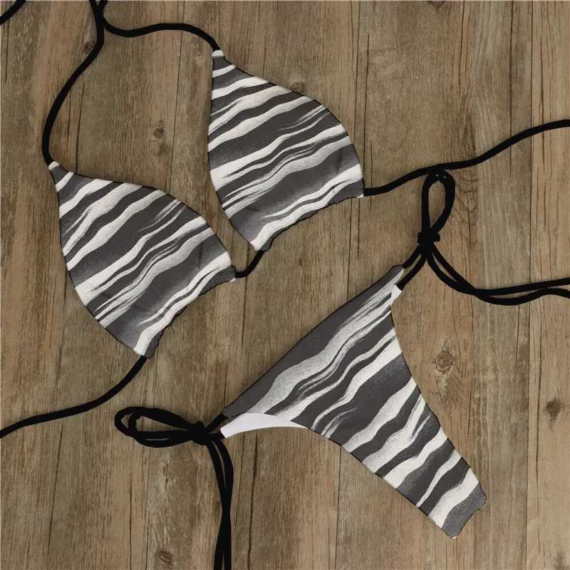 Animal Printed Summer Swimsuit Women Sexy Bikini Underpants Thong G-Strings Swimming Trunks Beachwear Bathing Fa Sexy SwimsXJ241212
