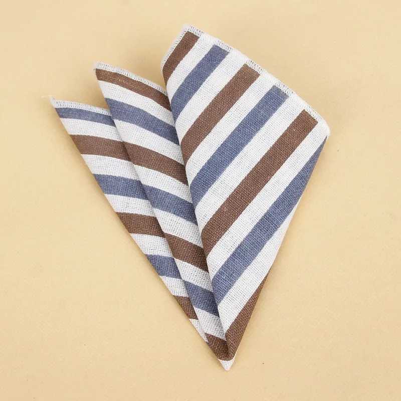 Mens Retro Pocket Square Mens Striped Chest Towel Hanky Gentleman Hanky Mens Set Handheld Chief Pocket Towel W241213