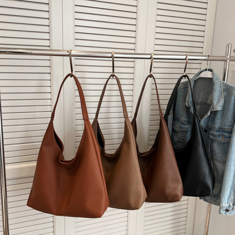Tote Bags for Women PU Leather Tote Purses Handbags Medium Top Handle Satchel Simple Versatile Large Underarm Versatile Hand-Held Tote Bag - view 9