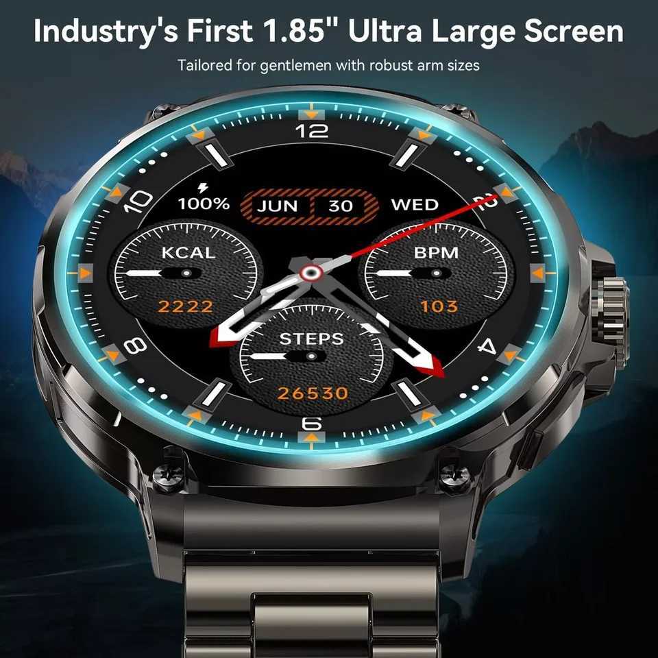 For Men Smart Watch 1.85-Inch HD Screen 710mAh Large Battery Sport Health Monitor BT Call Smartwatch New For Android IOS T241213