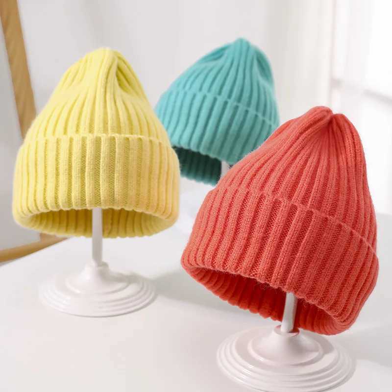 Autumn Winter Crochet Baby Hat Girls Boy Cap Kids Beanie Infant Hat New Knitted Children Baby Cap Child Caps Bonnet Warmer StuffXJ241213
