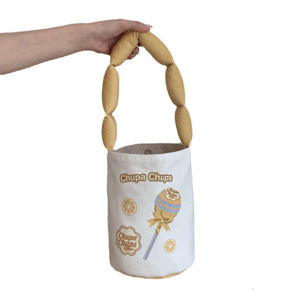 Treasure Bead New Canvas Small Design, Handbag, Underarm Women's Bucket Bag, Student Bag