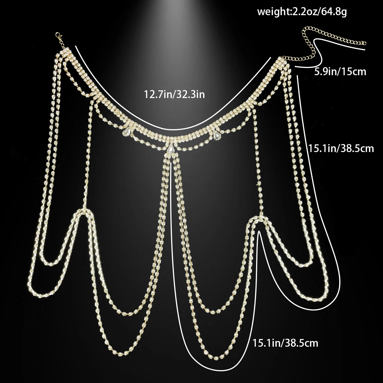 Light y dress accessories tassel shoulder chain fashionable and versatile body niche highend sense temperament a 241213