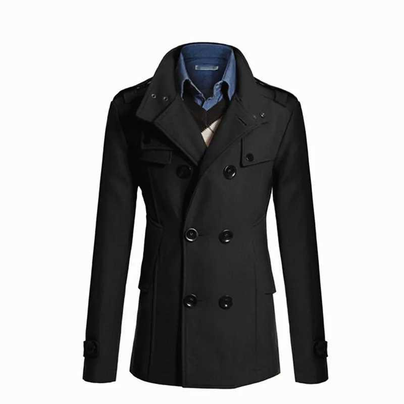 2022 New Mens Wool Overcoat Long Suit Men Woolen Windbreaker Man Woollen Coat Outer for Men Casual Wear Brand Mens ClothingXJ241212