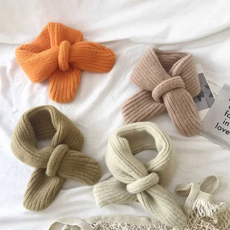 Scarves Wraps New Brand Scarf for Children Baby Warm Scarves Girls Winter Scarf for Kids Wool Collar Baby Scarves H241213