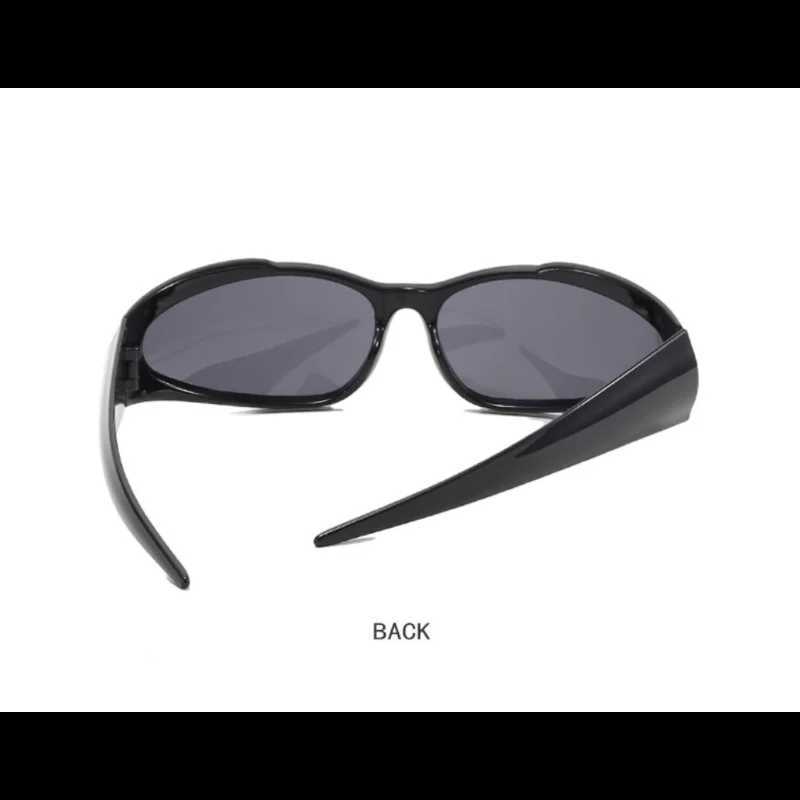 Women Retro Brand Design Fashion Shades Punk Sun Glasses Classic Wrap Around Y2k Sunglasses for Men Outdoor Sports GogglesX241213