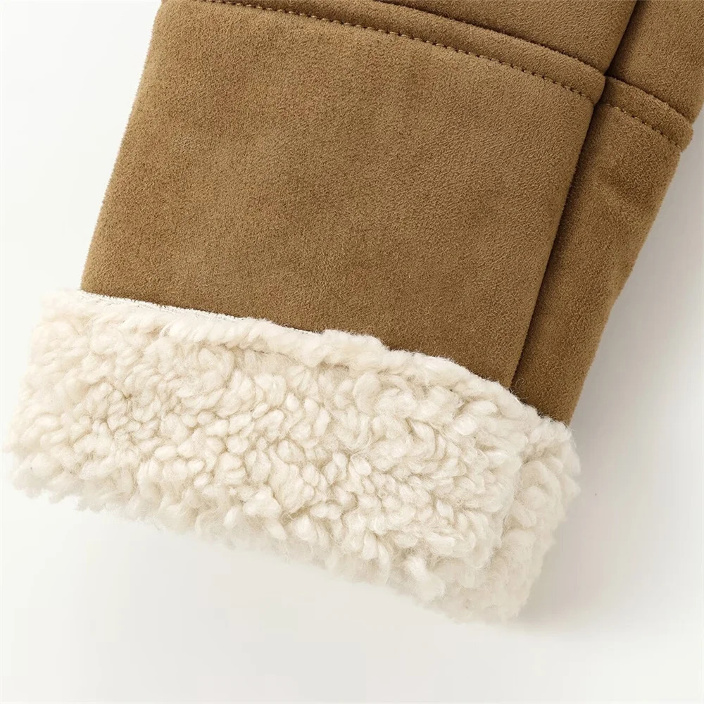 UNIZERA womens wool paired with long sleeved doublesided jacket autumn and winter items lapel warm 241211