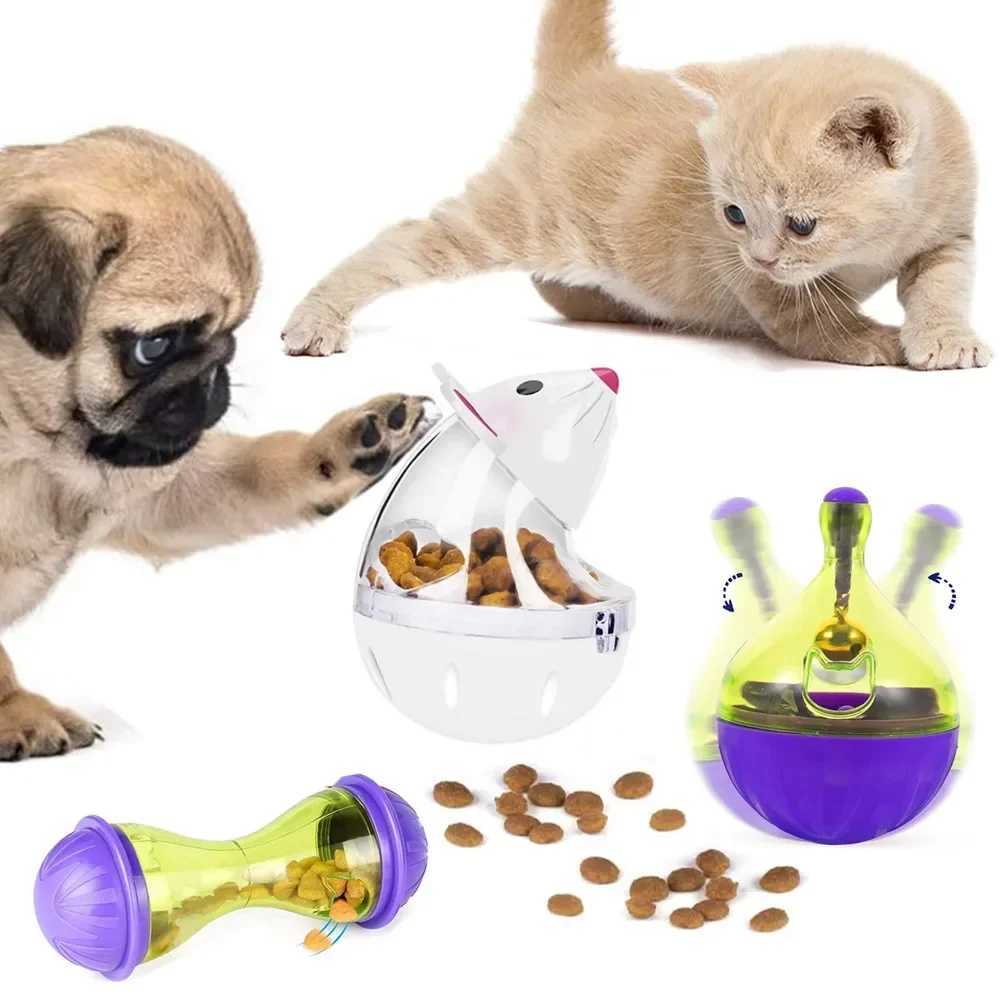 Cat toys interactive dogs cats mice food rollers cat toys food feeders puppy leaks food dispensers puzzle cats slow food ball toys X241213