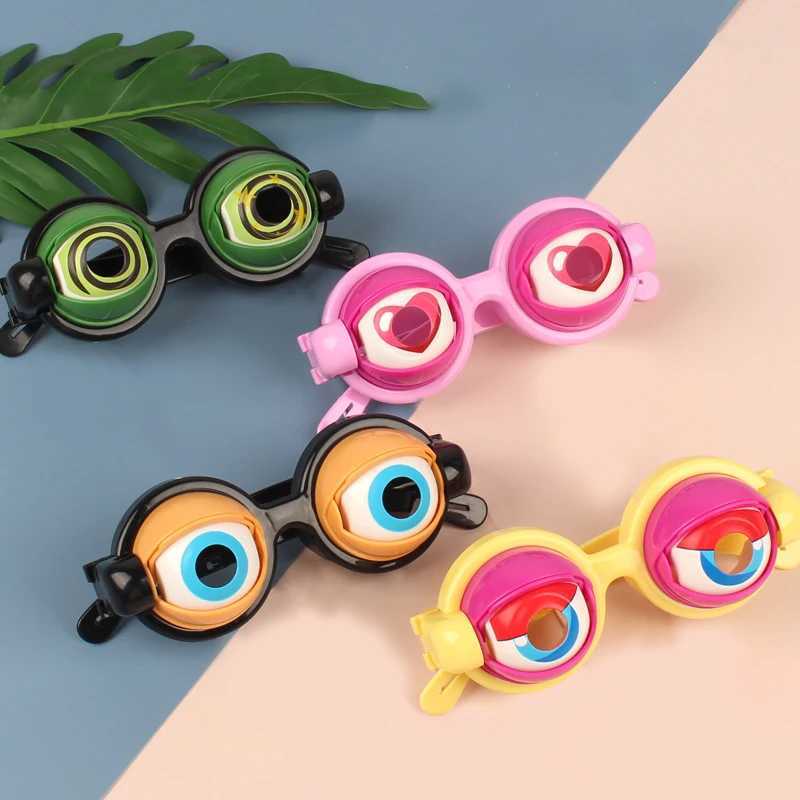 Sunglasses Funny Prank Glasses For Adult Kids Crazy Blink Eyewear Big Frog Eye Plastic Toy Accessories Halloween Props Christmas Gifts H241213