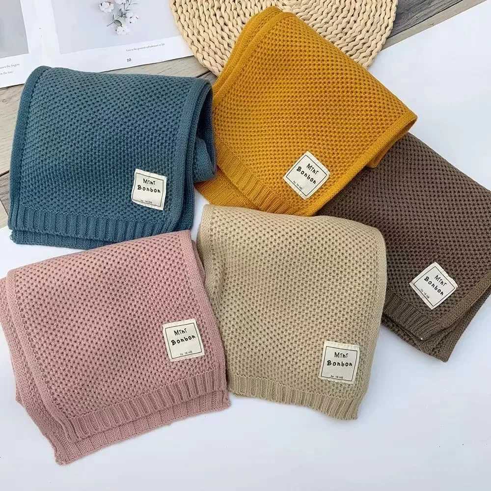 Scarves Wraps Kids Scarf Autumn Winter Fashion Childrens Knitting Baby Bib Wool Knitting Winter Versatile Female Warm Girl Boy H241213