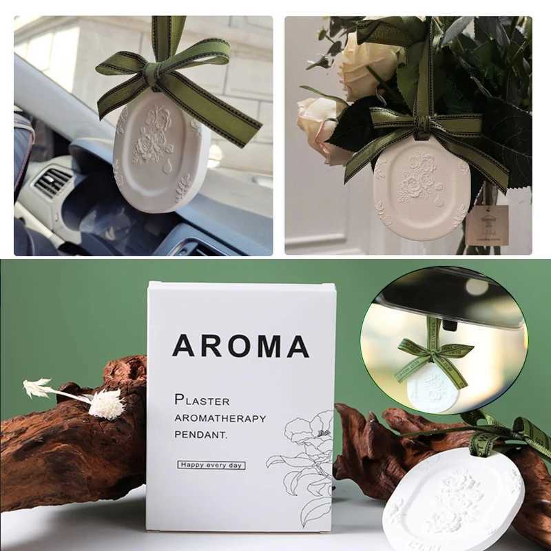 Solid Aroma Diffuser Gypsum Embossed Fragrance Tablet Fragrance Car Fragrance Hanging Girls Companion GiftXJ241213