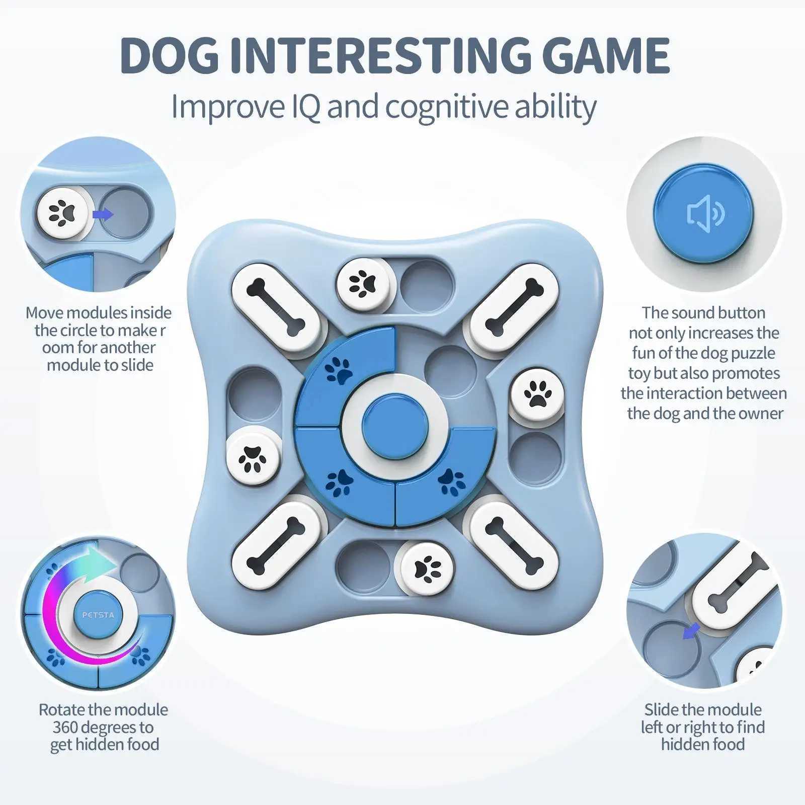 Dog Toys Slow Feeder Interactive Increase Puppy IQ Food Dispenser Slowly Eating NonSlip Bowl Pet Puzzle Cat Dogs Training Game X241213