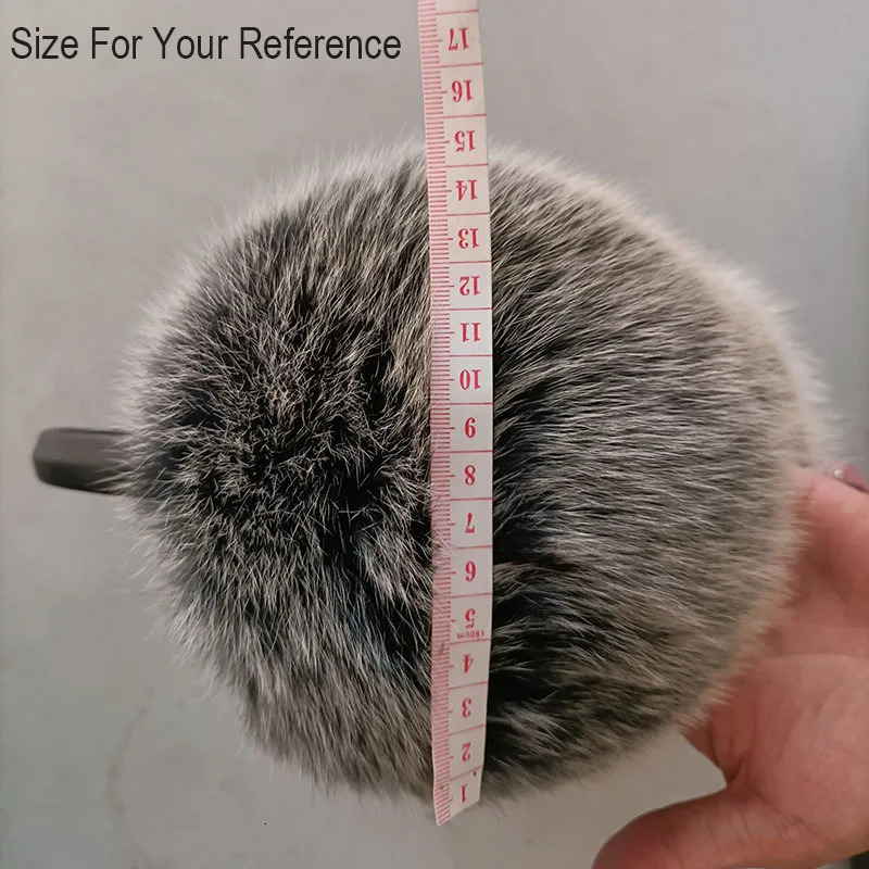 Natural Raccoon Fur Winter Large Eartips for Women Super Size Korean Fashion Warm True Fur Eartips Thick Large Eartips 241211