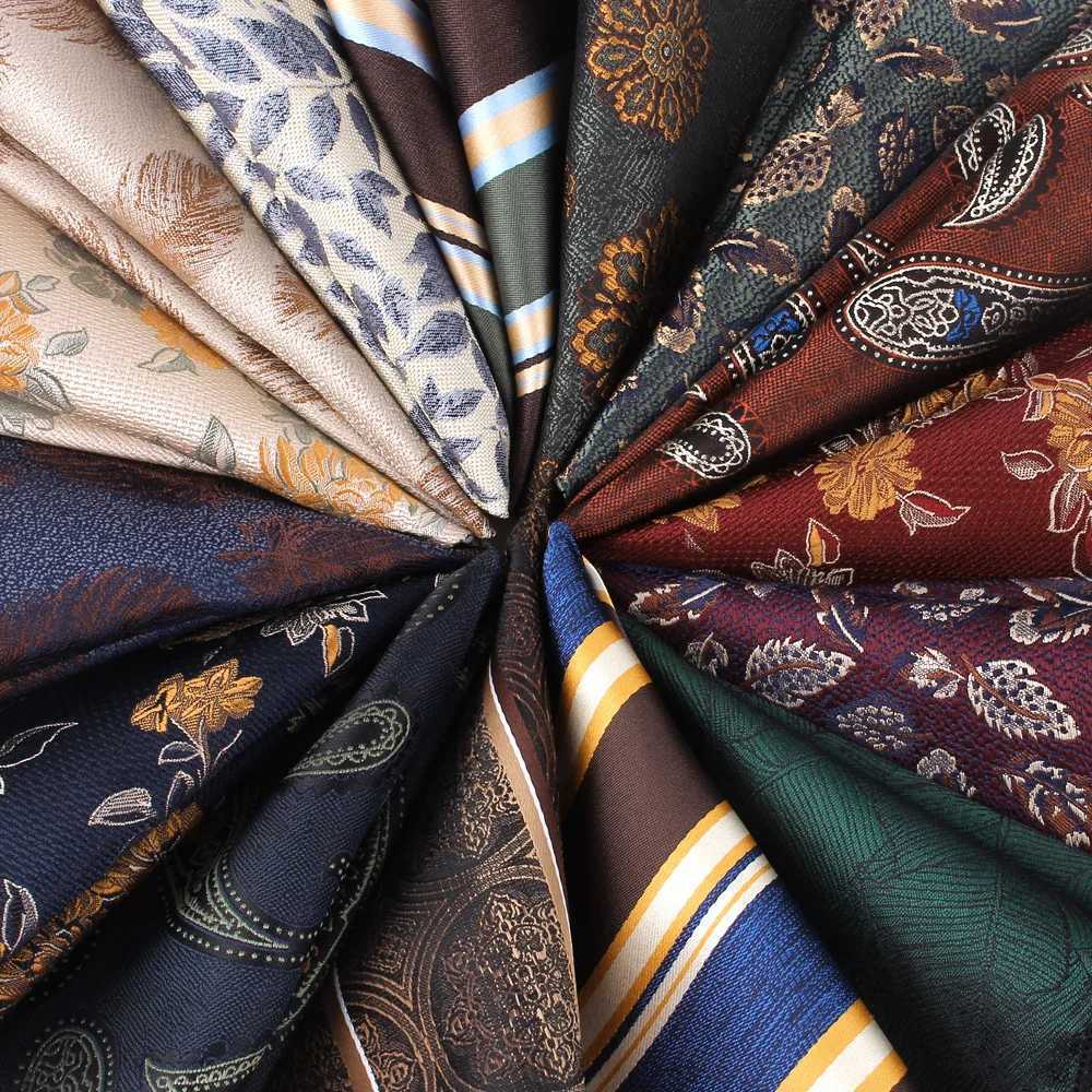 New Jacquard Pocket Square Floral Chest Towel Striped Handkerchief Groom Hankies Mens Handkerchiefs Wedding Pocket Towel Gifts W241213