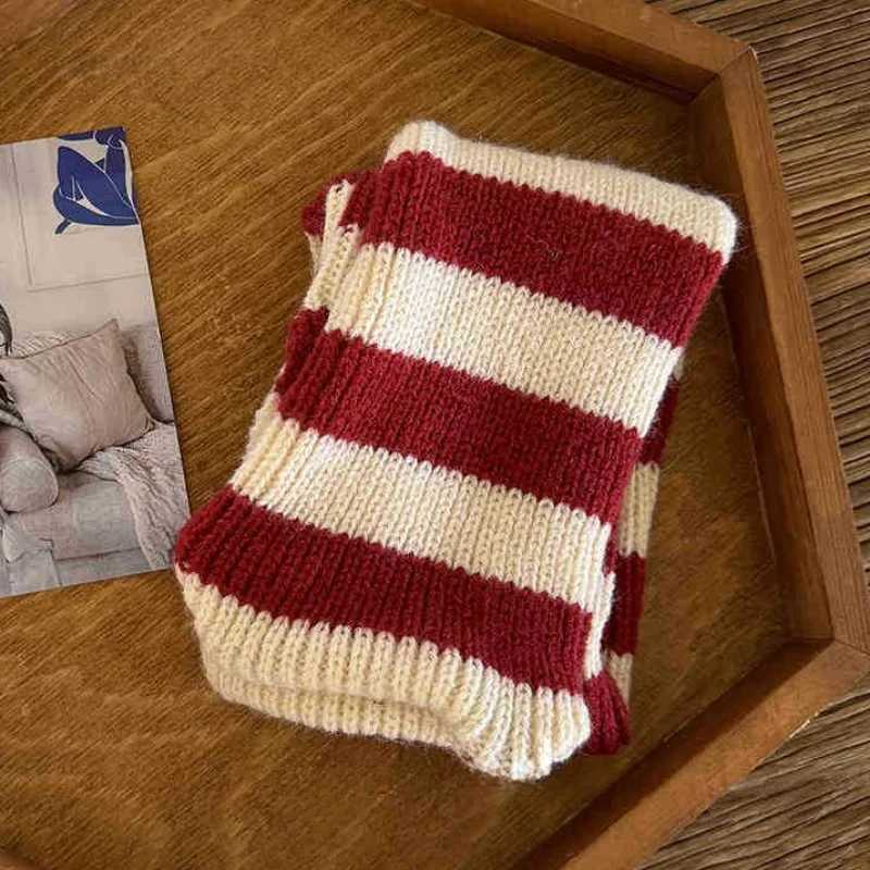Scarves Wraps 0-10Y Red Childrens Scarf for New Year Christmas Winter Warm Soft Cotton Woolen Knit Windproof Scarves for Baby Boys and Girls H241213