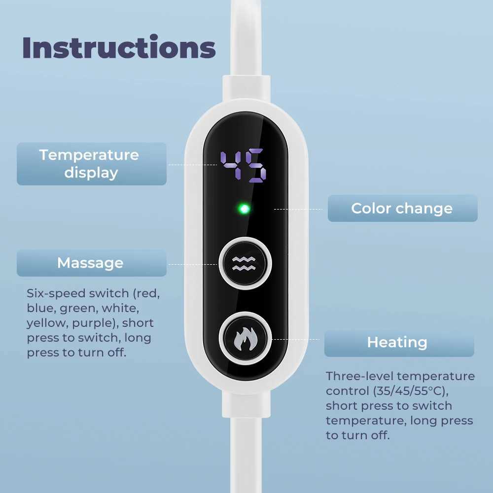 Hot compression and massage eye mask electric heating eye mask used to relieve eye fatigue dark cycle sleep eye mask W241213