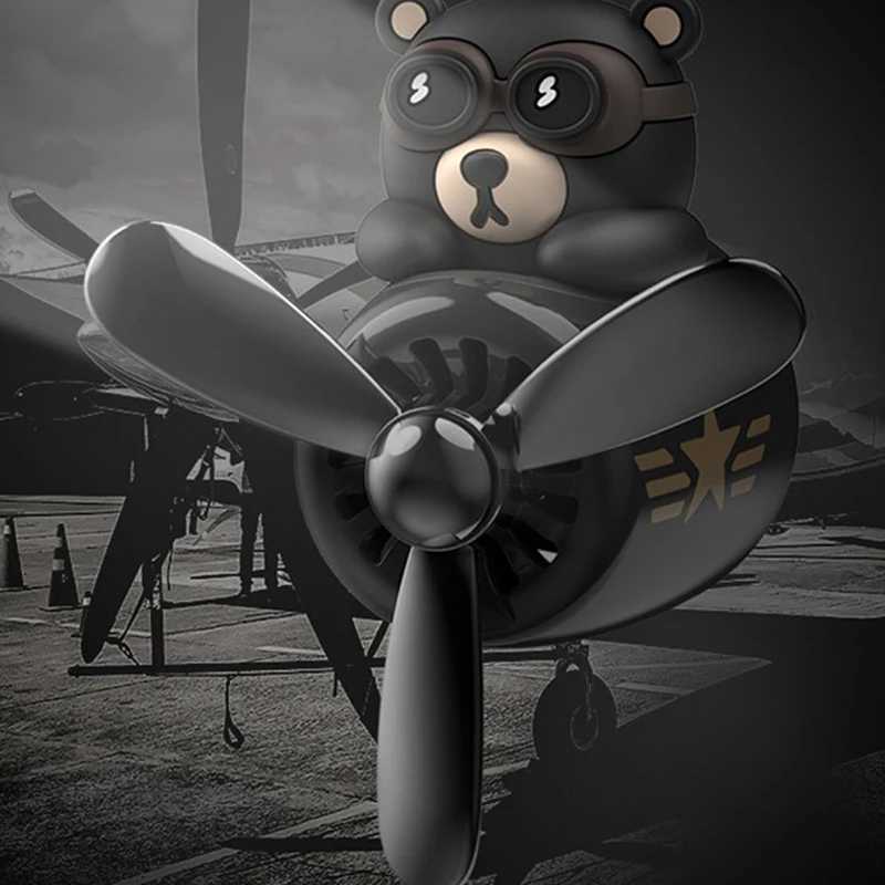 Bear Pilot Car Air ener Rotating Propeller Outlet Fragrance Car AccessoriesXJ241213