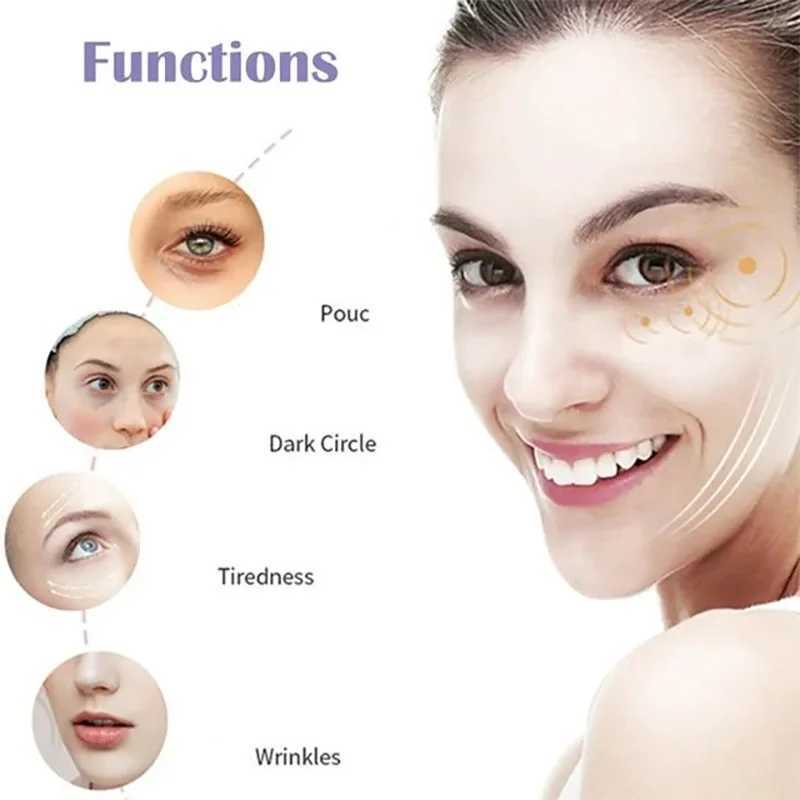 4 Mini Massage Pens Electric Eye Massager Face Body Massager Essence Introducer Beauty Massager White Pink W241213