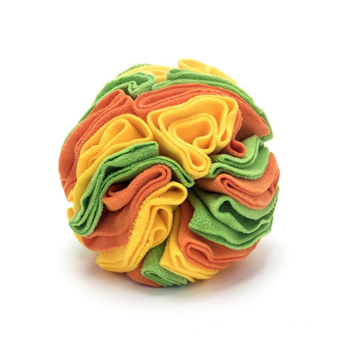 Dog Sniffing Ball Puzzle Toys Increase IQ Slow Dispensing Feeder Foldable Dog Nose Sniff Toy Pet Training Games Intelligence Toy X241213