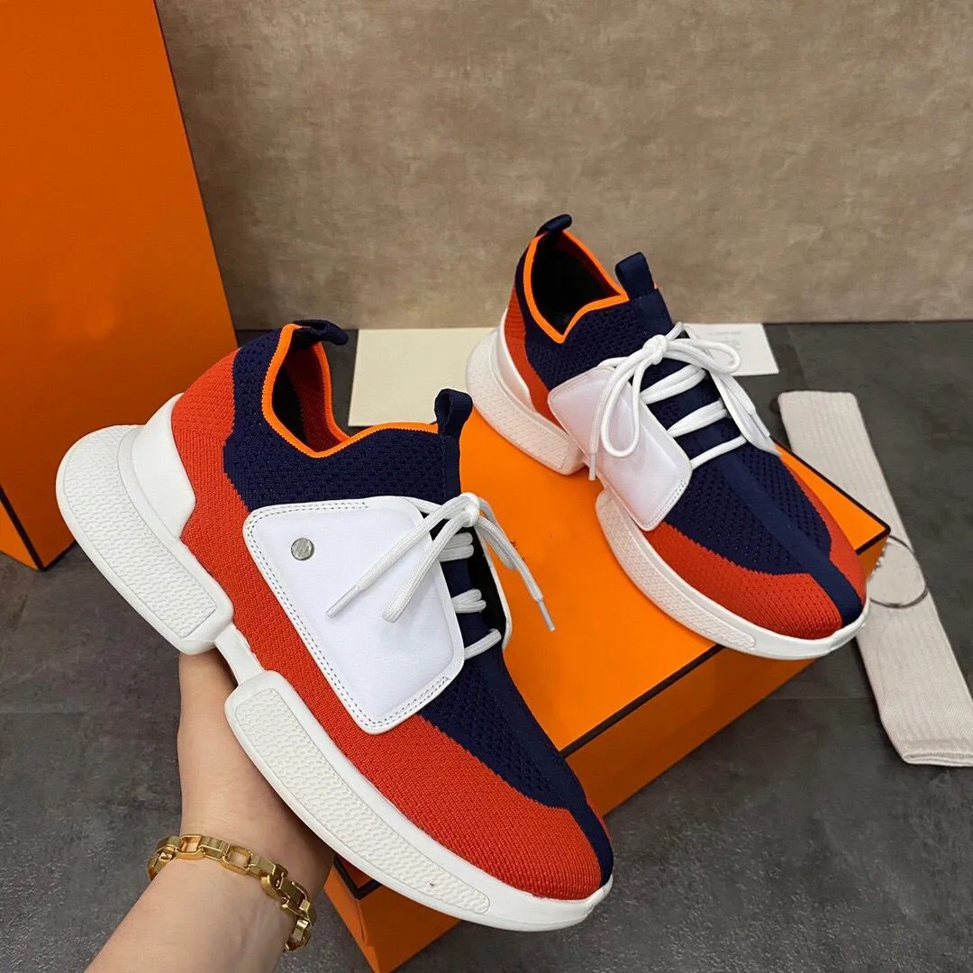 Fashion Men Sneakers Shoes Expert Breathable & Mesh Sporty Knit Calfskin Leather Man Comfort Excellent Trainers EU 38-46