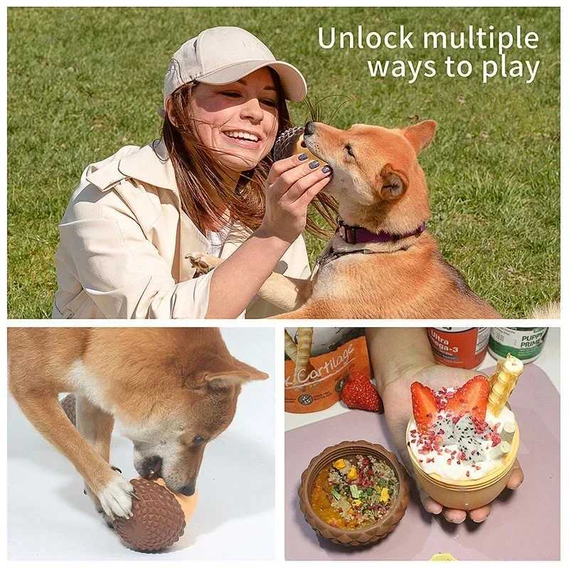 Dog toys leak food balls interesting interactions slow feeders bowls puzzle toys pine cones pet teeth cleaning chewing toys pet supplies X241213