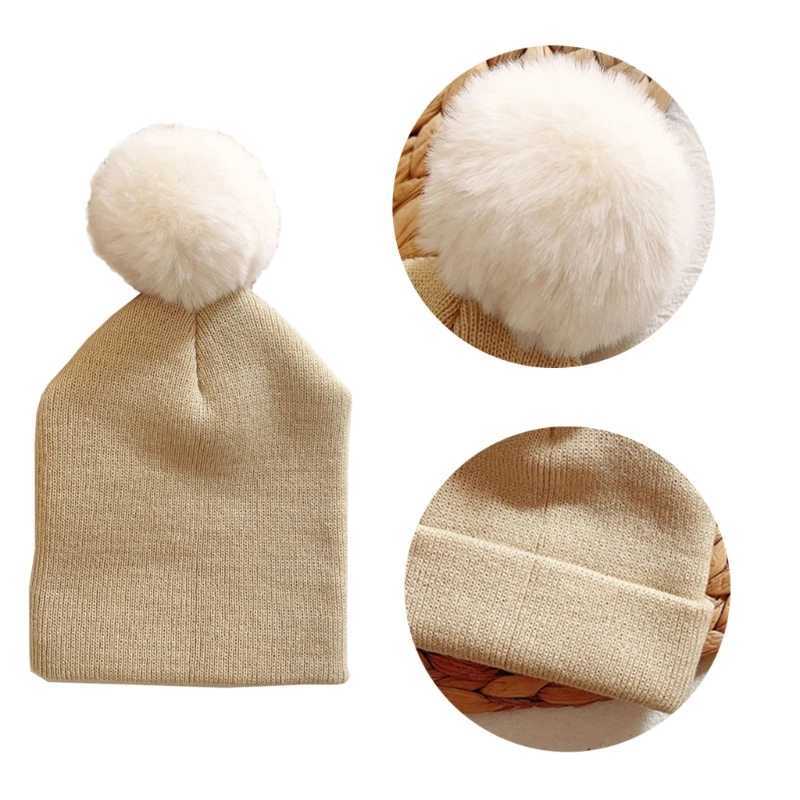 Winter Knit Baby Hat Warm Beanies for Boys Girls Infant Toddlers Baby Beanies with Single Pompoms for 6 Months to 2 YearXJ241213