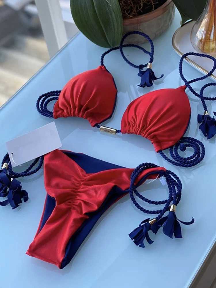 OIINAA Swimsuit Women Bikinis Set Sexy Drawstring Bikini Beachwear opard Two-pieces Swimwear Bathing Suit Lace Up Bikini SetXJ241212