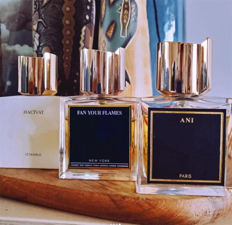 100ml Nishane Deziro Perfume Wulonha X Hacivat Fan Your Flames Fragrance Man Women Extrait De Parfum Long Lasting Smell Brand Neutral Cologne Spray