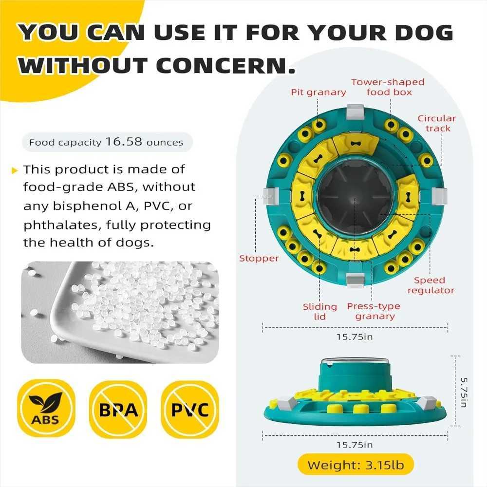 4-in-1 level dog toy self play slow feeder food/therapeutic feeding dispenser dog toy dog feeder X241213